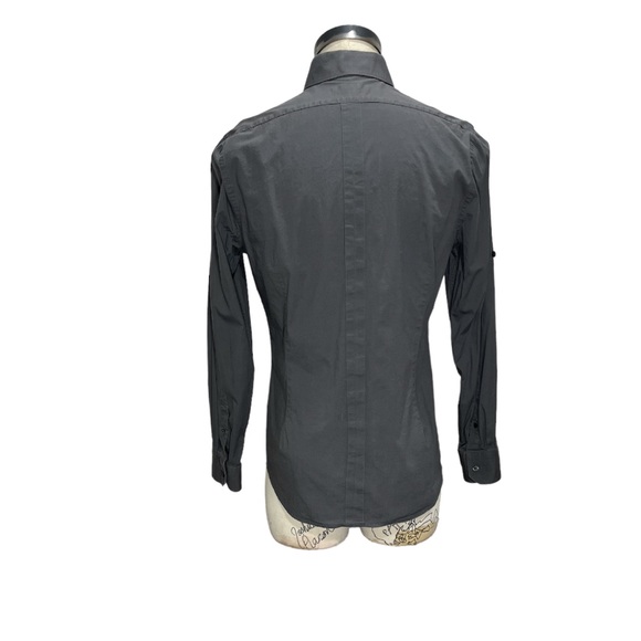 Express Men’s long and short sleeve gray button up collared shirt. Large - Picture 3 of 10